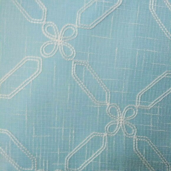 Designer Collection 2 Pk Elite Curtain Panels White Embroidered 38x84 Ea - Picture 4 of 7